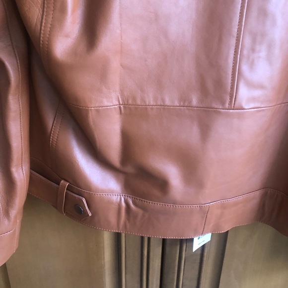 Brand new leather jacket. Color Cognac or Hickory . 100% real Lambskin leather - Picture 4 of 14